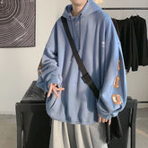 Lizakosht Casual Harajuku Kawaii Bear Hoodie Women Streetwear Fashion Korean Style Hip Hop Cute Cartoon Bear Print Sweatshirt Unisex